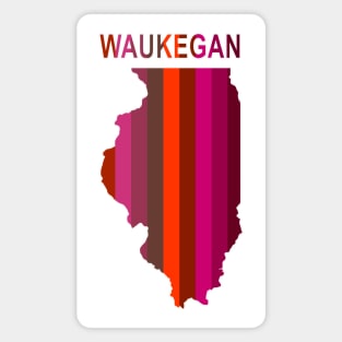 Red Waukegan Magnet